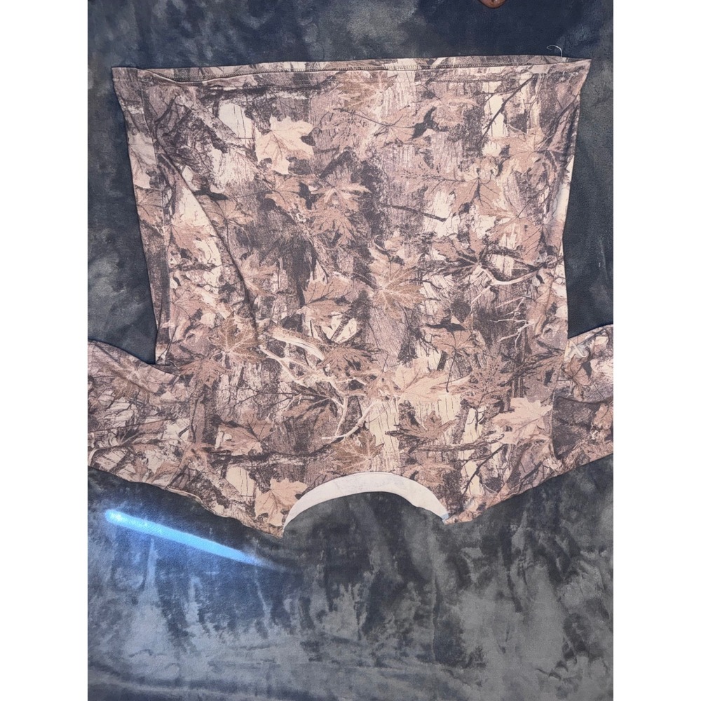 RealTree Camo T-Shirt Mens Short Sleeve Crewneck Brown Tan Hunting Top